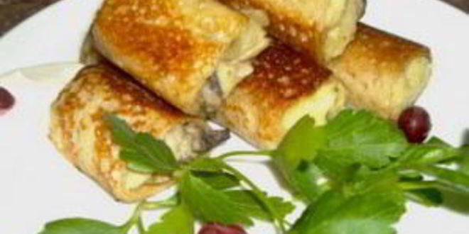 Рецепт блинов с картошкой и грибами