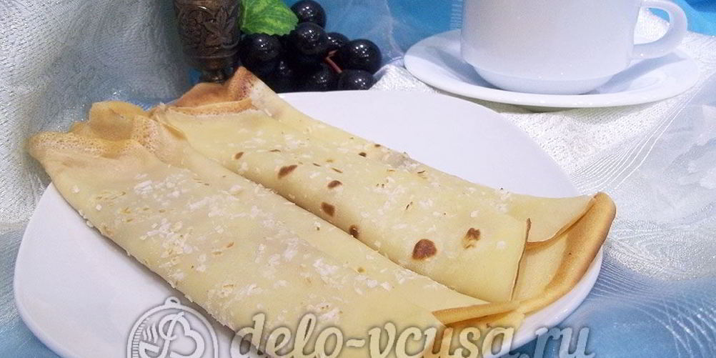 Как приготовить блины с кокосовой стружкой