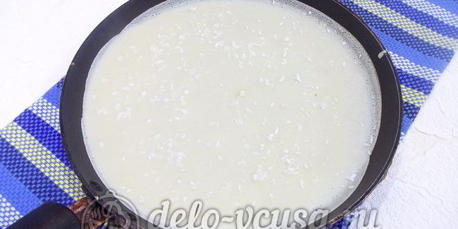 Рецепт блинов с кокосовой стружкой