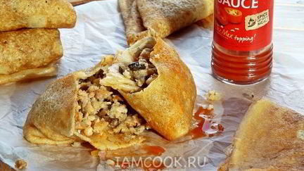 Рецепт Блинов с мясом и грибами
