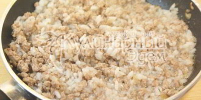 Рецепт блинов с мясом и рисом