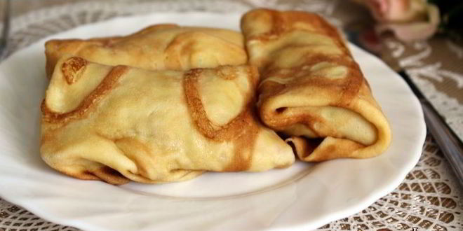 Рецепт блинов с мясом по-домашнему