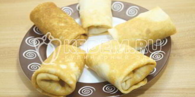 Рецепт блинов с печенью закусочные