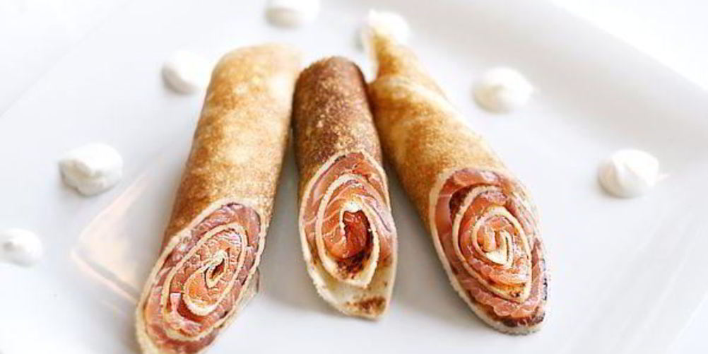 Как приготовить блины с семгой