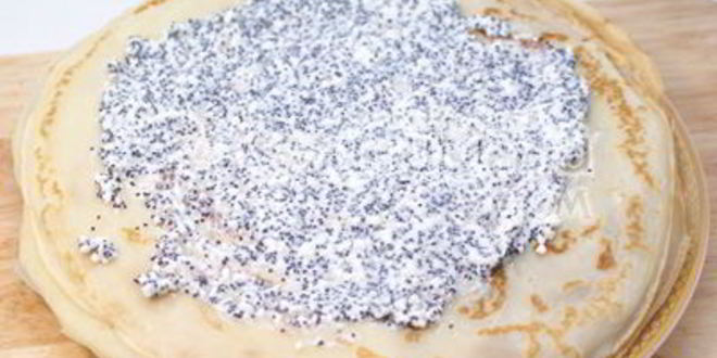 Рецепт блинов с творогом и маком