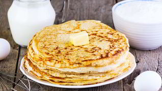 Рецепт Пышных блинов на молоке