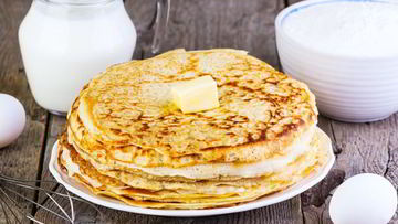 Рецепт Пышных блинов на молоке