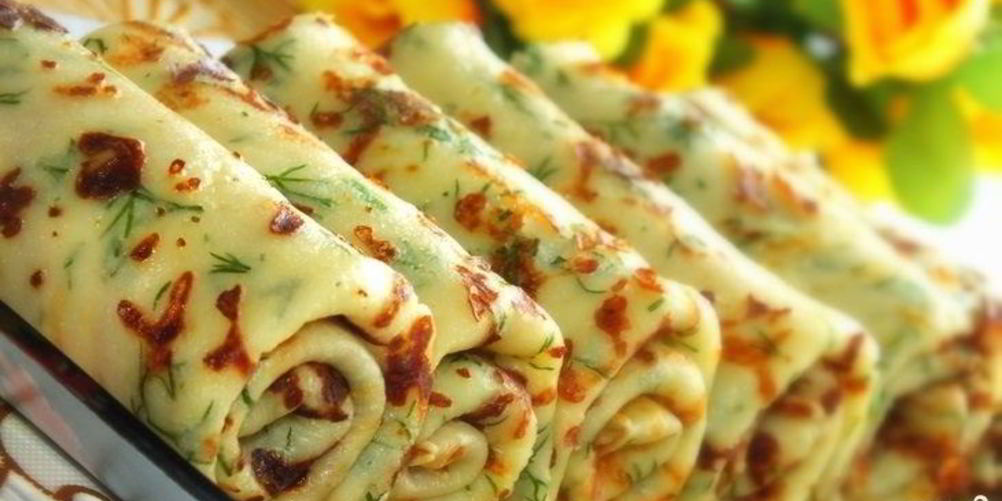 Как приготовить сырные блинчики с зеленью