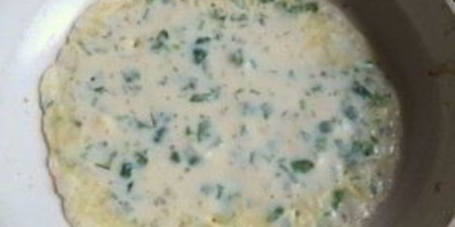 Рецепт сырных блинчиков с зеленью