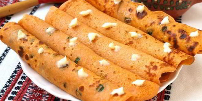 Рецепт томатных блинчиков