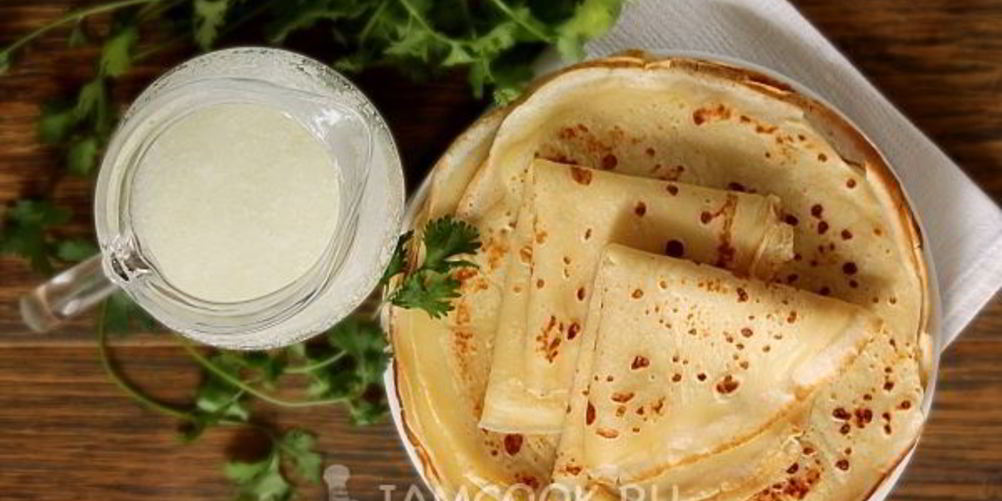 Как приготовить тонкие блины на кислом молоке