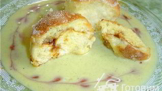 Рецепт Булочек с наполнителем, запеченные в сливках