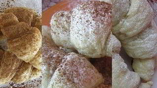 Рецепт Круассанов с земляникой, ежевикой и шоколадом