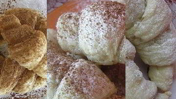 Рецепт Круассанов с земляникой, ежевикой и шоколадом