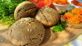 Рецепт Ржаных булочек с кунжутом