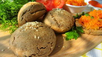 Рецепт Ржаных булочек с кунжутом