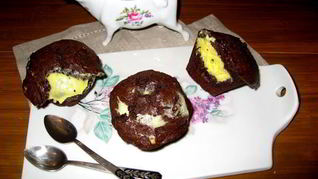 Рецепт Брауни-чизкейка Корова