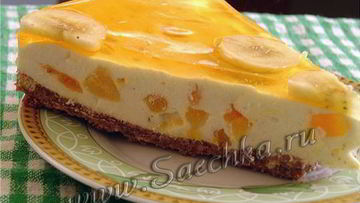 Рецепт Чизкейка без выпечки Абрикосовый рай