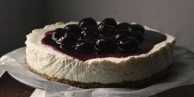 Рецепт чизкейка без выпечки с вишней