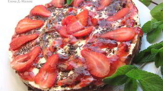 Рецепт Чизкейка Клубника с шоколадом