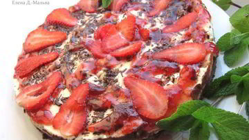 Рецепт Чизкейка Клубника с шоколадом