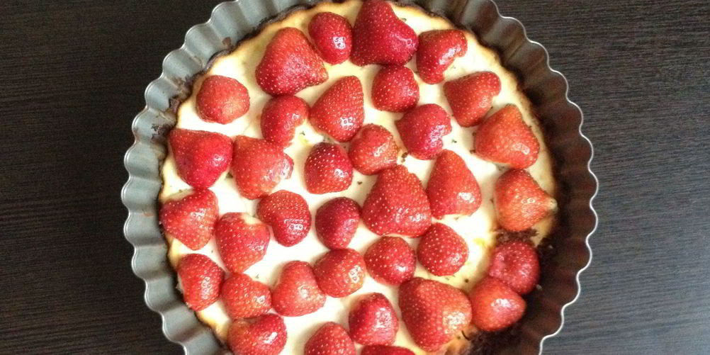 Как приготовить чизкейк с рикоттой и свежей клубникой