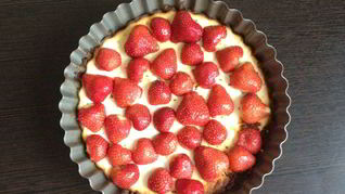 Рецепт Чизкейка с рикоттой и свежей клубникой