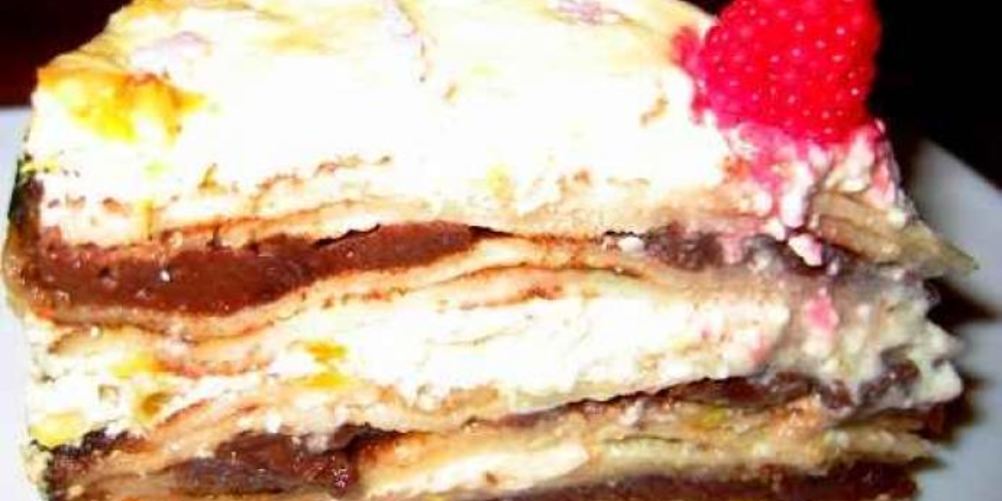 Как приготовить домашний чизкейк с блинами и творогом