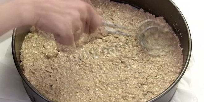 Рецепт фитнеса чизкейк с творогом, какао, бананами и овсянкой