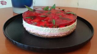 Рецепт Клубнично-базиликового чизкейк