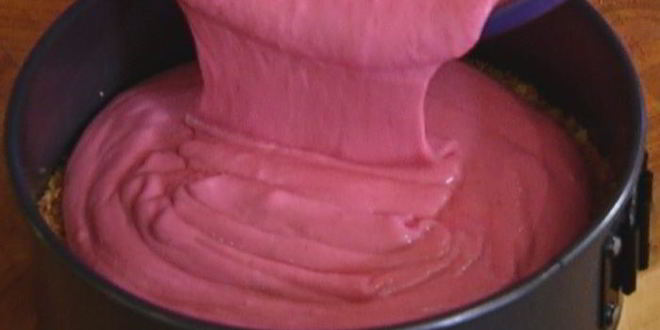 Рецепт малинового чизкейка