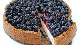 Рецепт Творожного чизкейка с ежевикой