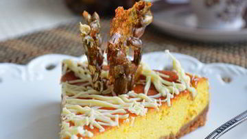 Рецепт Тыквенного чизкейка с белым шоколадом