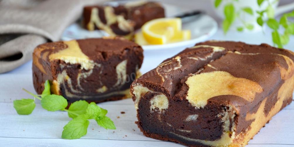 Как приготовить кекс мраморный большой