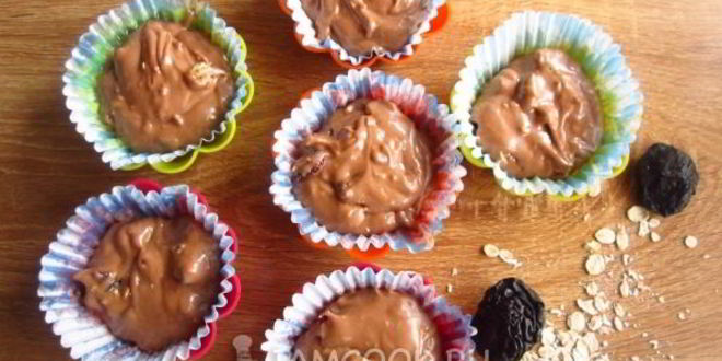 Рецепт кекса на нутелле с овсяными хлопьями и сухофруктами