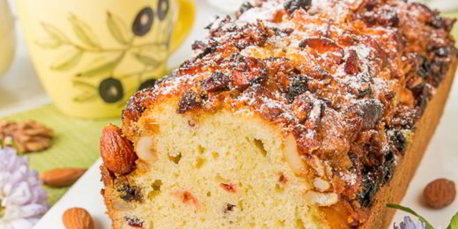 Рецепт кекса с кукурузной мукой и клюквой