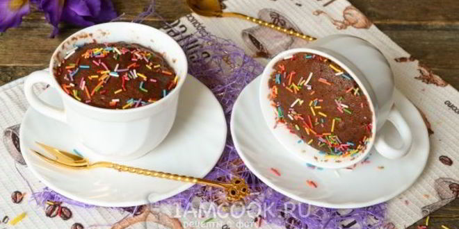 Рецепт кекса за 1 минуту в микроволновке