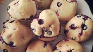 Рецепт Кексов с черникой и клюквой