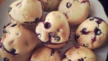 Рецепт Кексов с черникой и клюквой