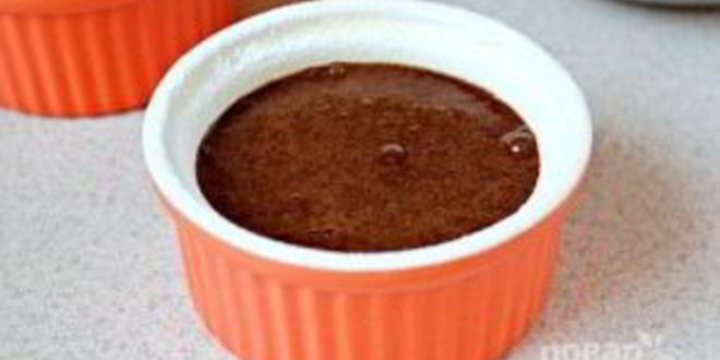 Рецепт шоколадного фондана с кофе