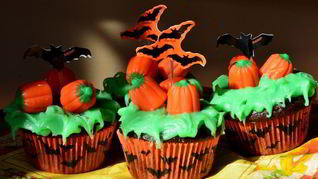 Рецепт Шоколадных капкейков с тематикой Halloween