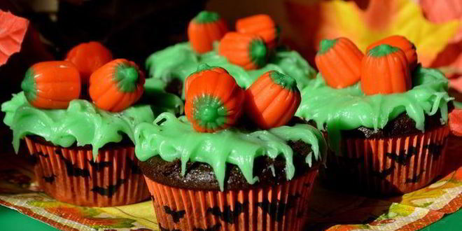 Рецепт шоколадных капкейков с тематикой halloween