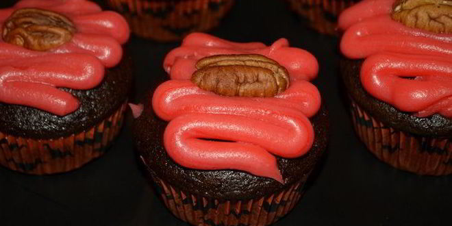 Рецепт шоколадных капкейков с тематикой halloween