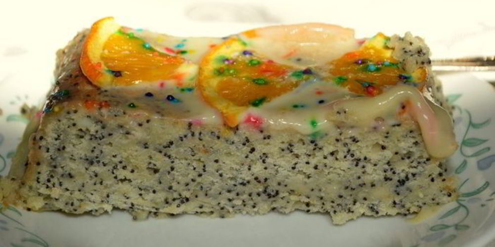 Как приготовить сметанный кекс с маком и белым цитрусовым ганашем