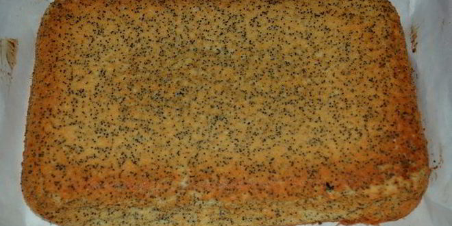 Рецепт сметанного кекса с маком и белым цитрусовым ганашем