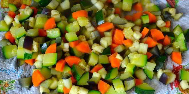 Рецепт закусочного кекса с овощами