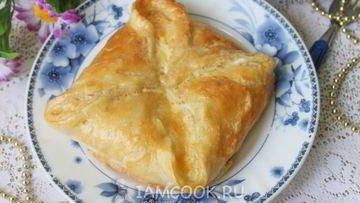 Рецепт Хачапури с сыром из слоеного теста