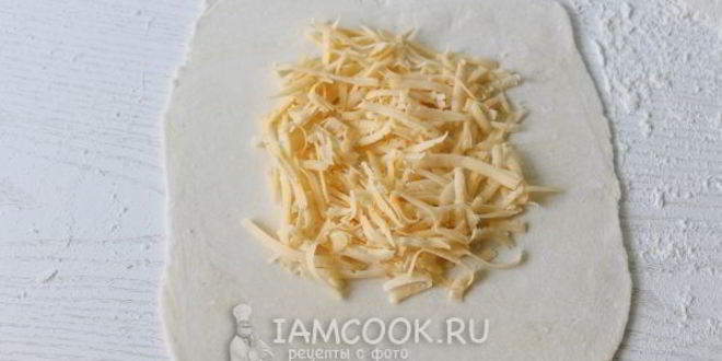 Рецепт хачапури с сыром из слоеного теста