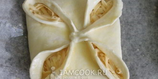 Рецепт хачапури с сыром из слоеного теста