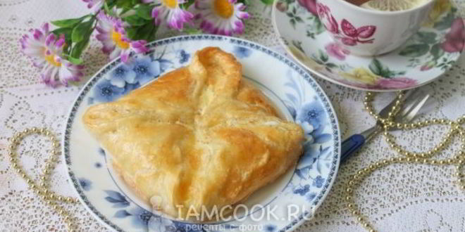 Рецепт хачапури с сыром из слоеного теста